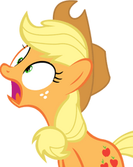 Applejack Vector 13 Shocked - Applejack Shock Full Size Shocked Applejack Vector Png