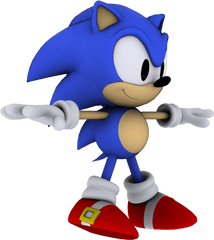 Pc Computer - Sonic Generations Classic Sonic Model Png