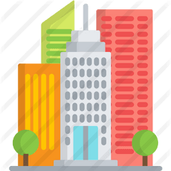 Skyscraper - Edificios Icono Colores Png