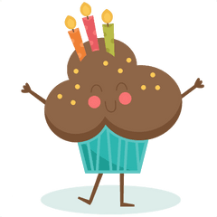 Download Happy Birthday Cupcake Png - Cute Birthday Cake Animated