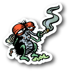 Fly Smoking Weed Sticker - Fly Smoking A Joint Png