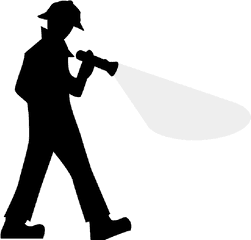 Flashlight Beam Png - Detective With Magnifying Glass Png