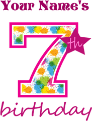 Happy 7th Birthday Png Full Size Download Seekpng - 1st Birthday Mug Design