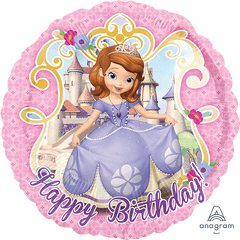 Sofia The First Happy Birthday Balloon - Happy Birthday Princess Sofia The First Png