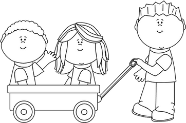 Kids Being Nice Png Transparent Nicepng Images - Black And White Image For Kids