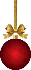 Red Christmas Hanging Ornament Png Ball