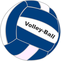 Volleyball Clip Art - Volleyball Ball Blue And White Png