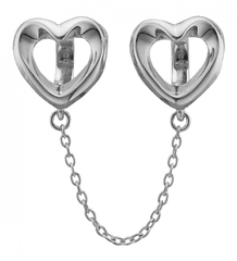 Download Silver Heart Safety Chain - Christina Jewelry Rose Gold Link Chain Png