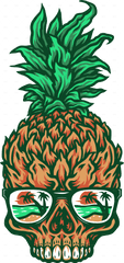 Pineapple Skull - Pineapple Graphic Png