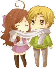 Gambar Anime Couple Chibi Png Image - Anime Kawaii Couple Chibi