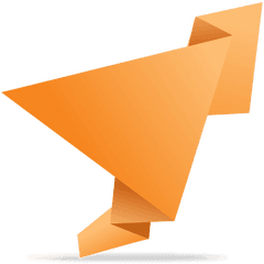 Orange Folded Origami Banner - Transparent Png U0026 Svg Vector File Orange Origami Banner Vector Png