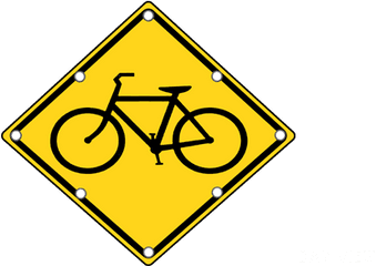 Flashing Bicycle Warning Sign - Does The Bicycle Sign Mean Png