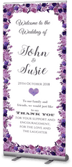 Babyobaidi 2018 Wedding Welcome Banner Purple Floral - Wedding Invitation Png