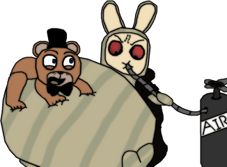 Inflated Maker And Freddy Fazbear - Fictional Character Png