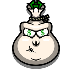 Money Bag Cartoon Characters Png - Transparent Cartoon Money Bag