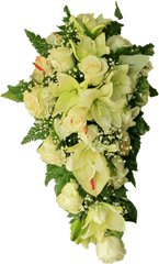 Hanging Bouquet - Hanging White Flower Png Full Size Png Green Flower Bouquet Png Transparent