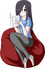 Anime Girl Sitting Png - Anime C Programming Language