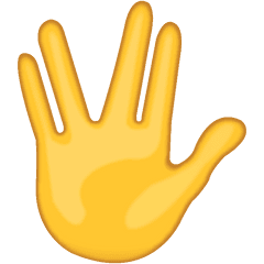 Part Between Middle and Ring Fingers Emoji Free Icon HQ - Free PNG