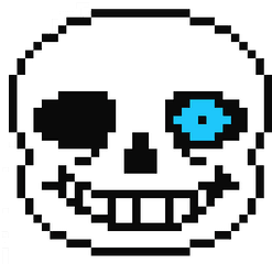 Png Sans Blue Eye - Sans Head Pixel Art