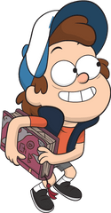 Dipper Pines Holding Book Transparent - Dipper Pines With Book Png