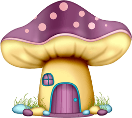 Fairies Clipart Toadstool - Cartoon Fairy Mushroom House Png