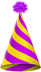 Party Hat Birthday Clipart Blue And Purple Free - Transparent Background Party Hat Png