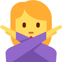 Person Gesturing No Emoji Meaning - Emoji With Crossed Arms Png