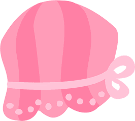 Pink Baby Girl - Topi Bayi Vektor Png