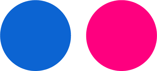 Flickr Dots - Blue And Pink Circle Logo Png