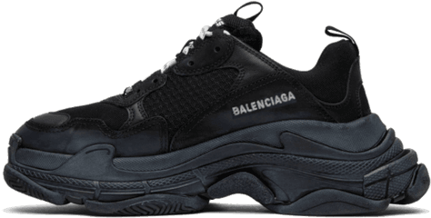 Balenciaga Triple S Black - Adidas Ozweego Black Womens Png