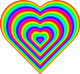 Heart Rainbow Picture - Rainbow Heart Clipart Full Size Rainbow Love Heart Emoji Png