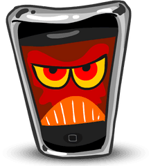 Cell Phone Smartphone Mobile Angry Iphone Icon - Iphone Png