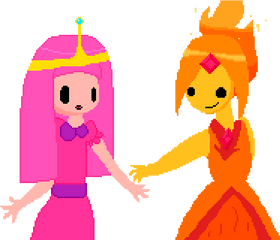 Download Princess Bubblegum And Flame - Marceline The Vampire Queen Png