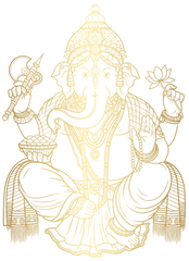 Download Ganesh Head Clipart Png - Gold Ganesha Clip Art