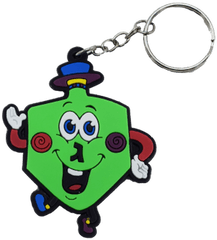 Hanukkah Dreidel Rubber Keychain - Fictional Character Png