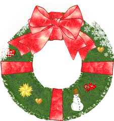 Christmas Wreath Variation Snow - Wreath Png