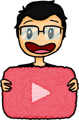 Play Button Clipart Youtube - Youtube Cartoon Png