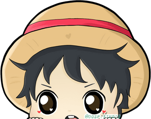 Download One Piece Luffy Peeking - Luffy Chibi One Piece Png