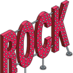 Rock Neon Sign The Simpsons Tapped Out Wiki Fandom - Clip Art Png