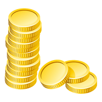 Golden Tower Coins Stack Download HD - Free PNG