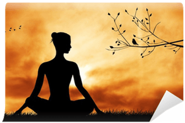 Yoga Silhouette Wall Mural U2022 Pixers - We Live To Change Zazen Png