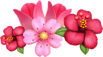 Flower Emoji Sakura Tulip Crown Flowercrown - Flower Crown Emoji Png