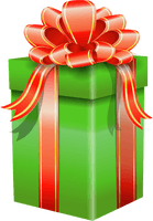 Green Christmas Gift Free Clipart HD - Free PNG