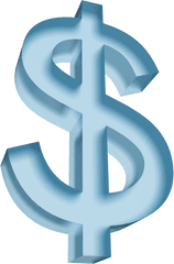 Download 3d Dollar Sign Png - Blue Dollar Sign Transparent Background