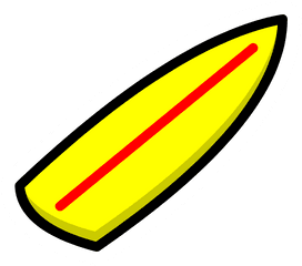 Surfboard Transparent Background 4 - Transparent Background Cartoon Surfboard Png