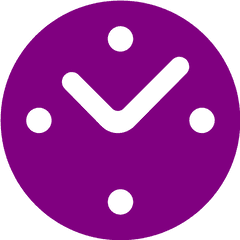 Purple Clock 9 Icon - Clock Icon Purple Png