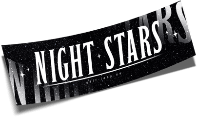 Night Stars Slap Black - Label Png