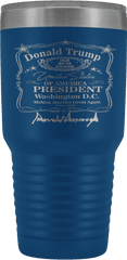 Whiskey Label With Signature 30 Oz Tumbler - Tumbler Png