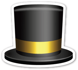 Top Hat Emoji Stickers Drawing Symbols - Emoji Sombrero De Copa Png