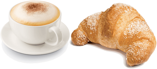 Cappuccino E Cornetto Png 1 Image - Cafe Y Croissant Png